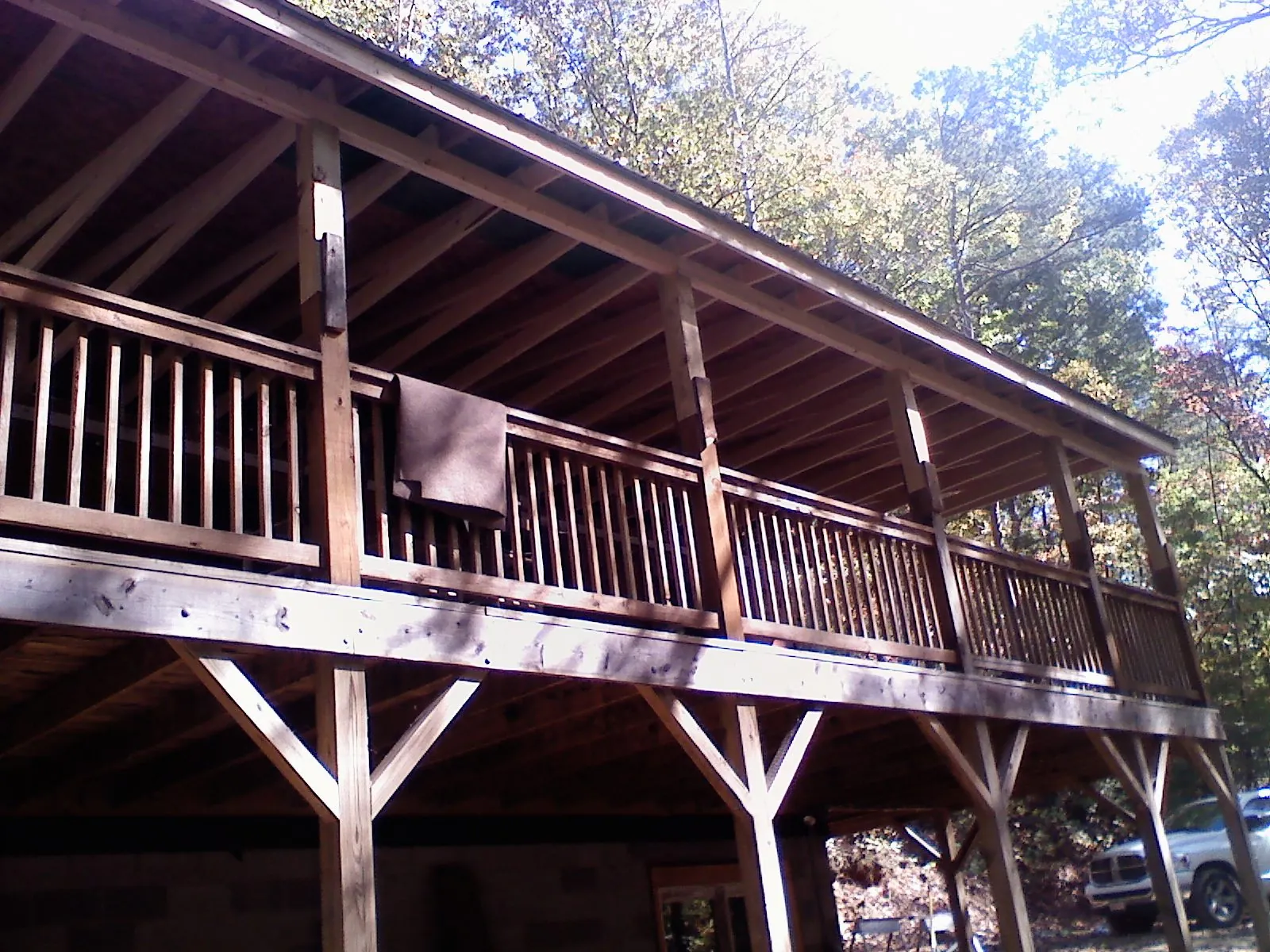 Timber framing under a new elevated porch and deck — Roof Leak Repair in Spanish Fort by Roofing Brothers